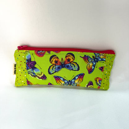 Pencil Case/Flat Pouch - Butterflies & Moths Patchwork