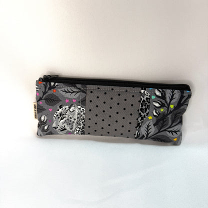 Pencil Case/Flat Pouch - Leopard Patchwork