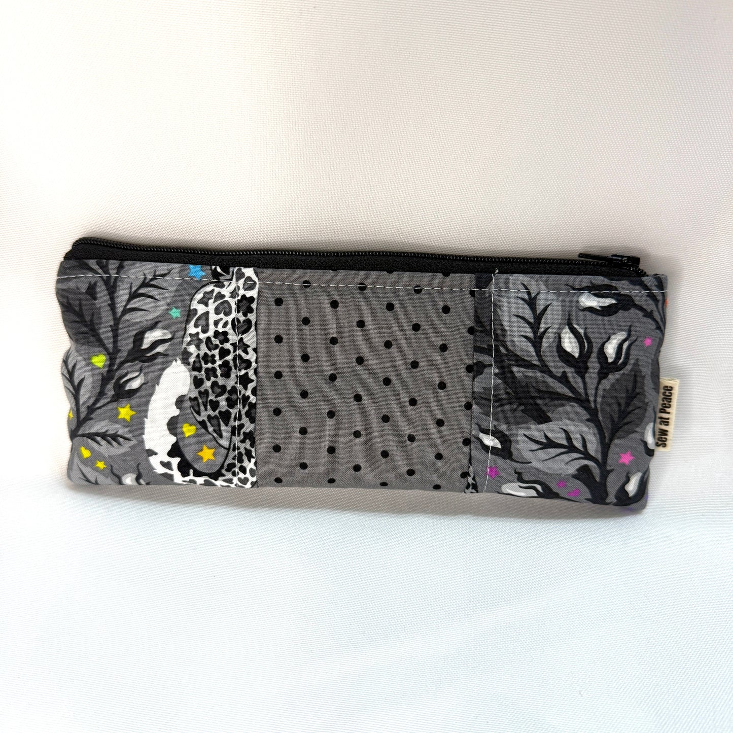 Pencil Case/Flat Pouch - Leopard Patchwork