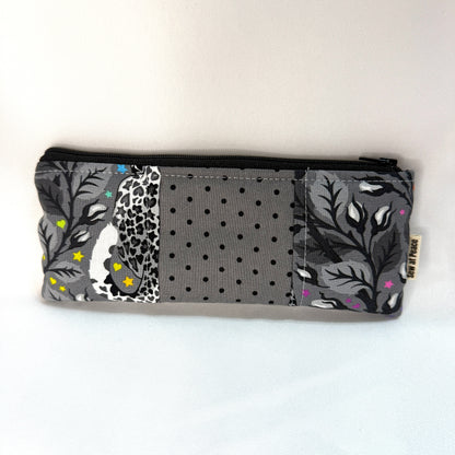 Pencil Case/Flat Pouch - Leopard Patchwork