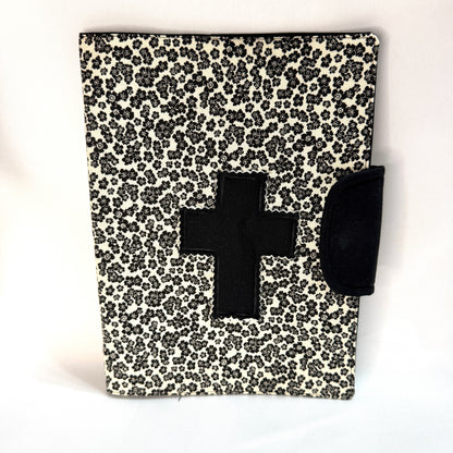 Bible Cover -Black Floral