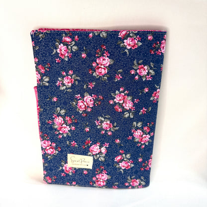 Bible Cover -Navy/Pink Floral