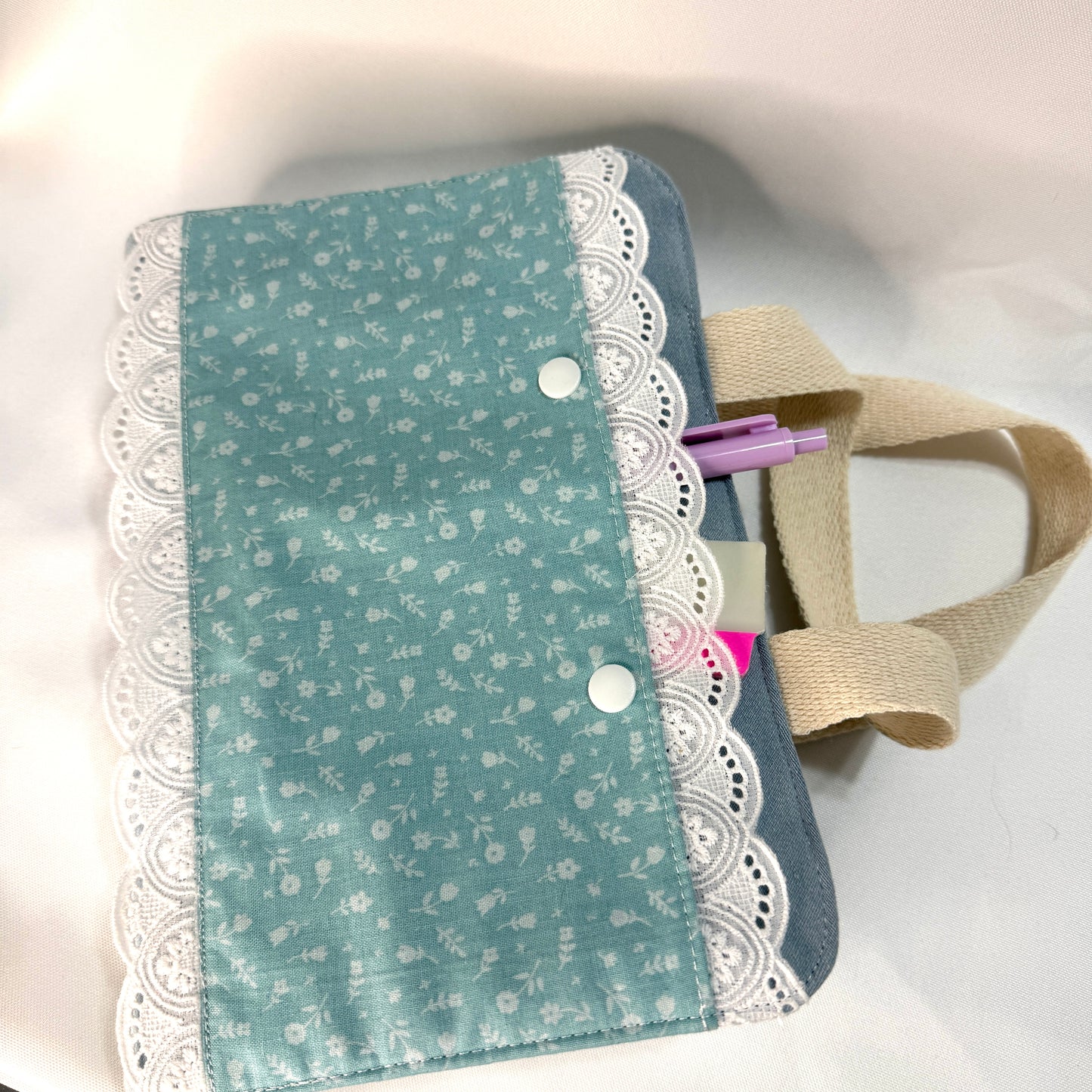 Bible Cover - Brown/White Ditsy Floral