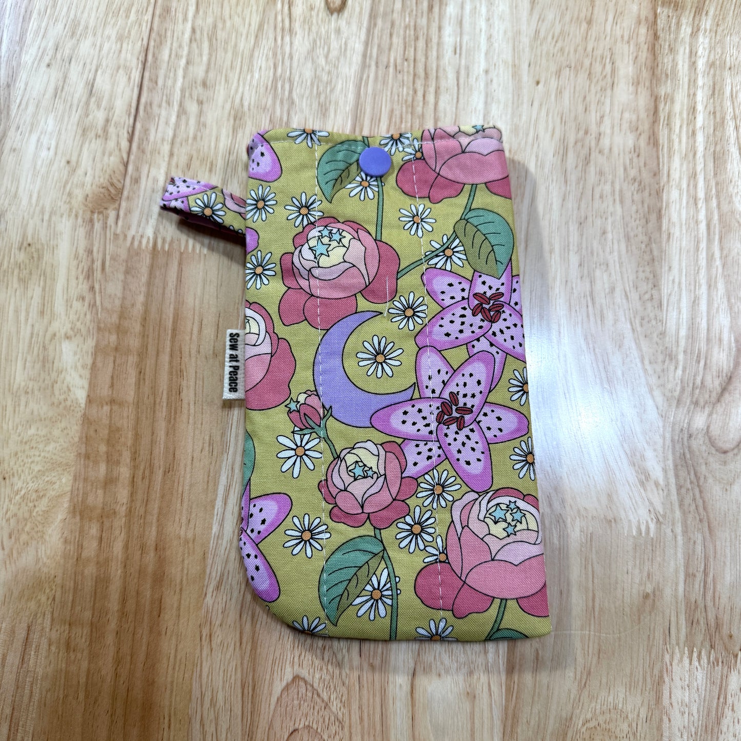 Eyeglass Case - Chartreuse Floral