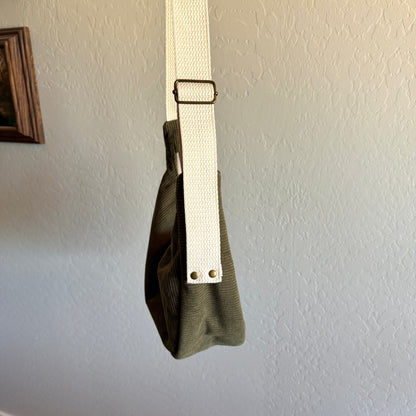 Crescent Bag - Olive Corduroy