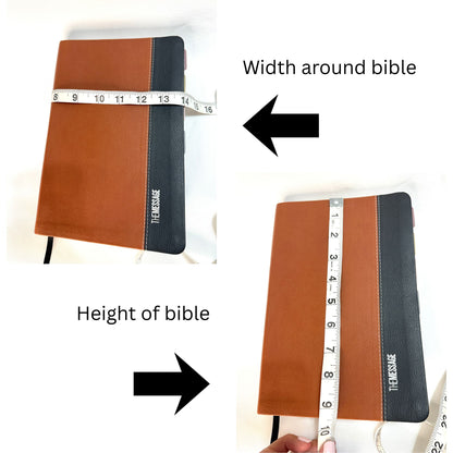 Bible Cover - Upcycled Vintage Quilt with Cross Stitched Flower Bouquet